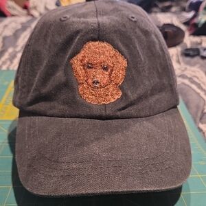 Adams Charcoal Cap with Brown Dog Embroidery